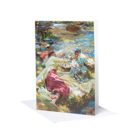 John Singer Sargent The Chess Game greetings card